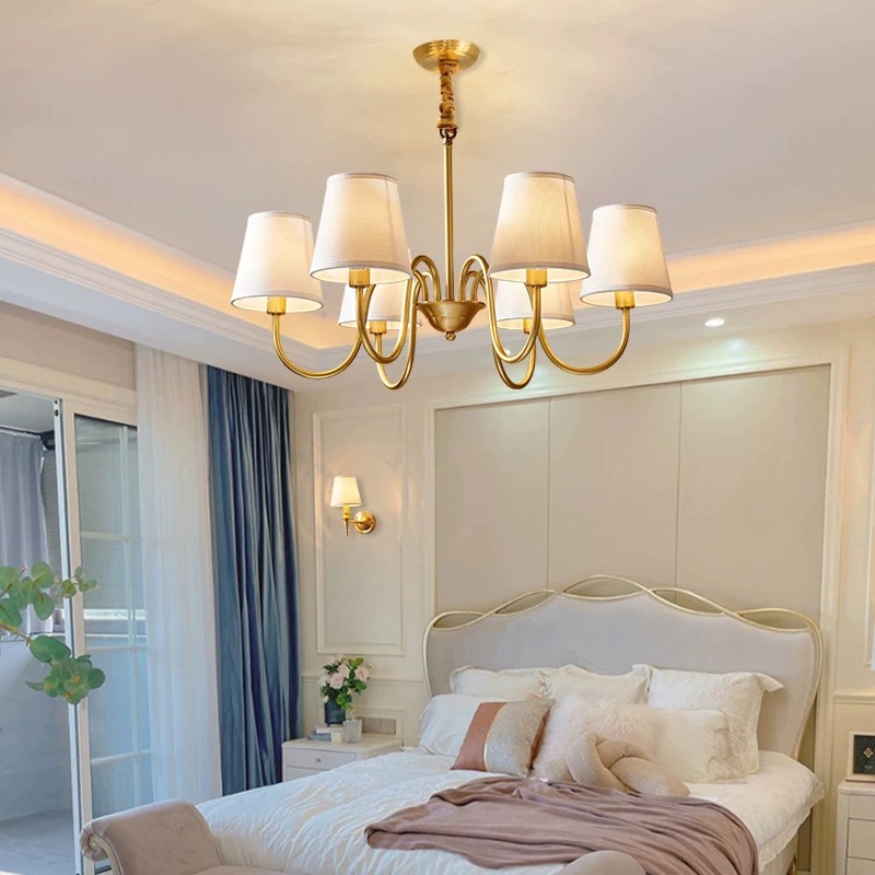 Interior Design Kitchen And Living Room - Медная люстра для гостиной, спальни, кабинета,