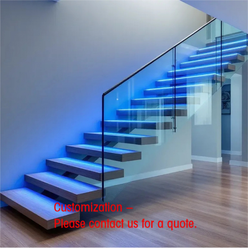 Interior Design Open Space - Минималистичная плавающая лестница с скрытым косоуром